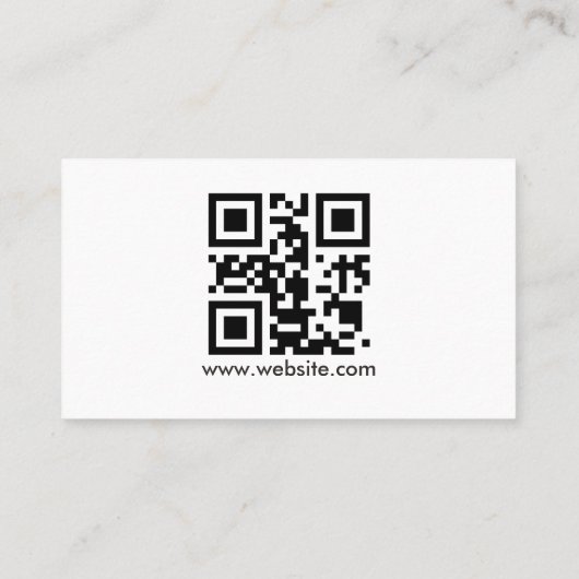 Foto x3-tekst en QR-code of logo Visitekaartje (Achterkant)