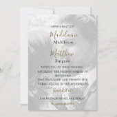 Foto x 2 Floral Gold Pink White Wedding Kaart (Voorkant)