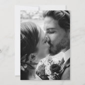 Foto x 2 Floral Gold Pink White Wedding Kaart (Achterkant)