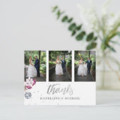 Foto: x 3 Elegant Wedding Silver Disco Bedankt Briefkaart