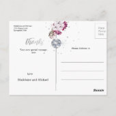 Foto: x 3 Elegant Wedding Silver Disco Bedankt Briefkaart