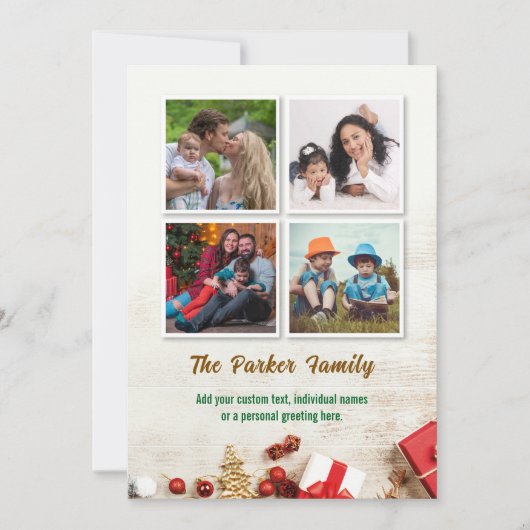 Foto Xmas feestelijke Instagram Kerst Kaart (Voorkant)