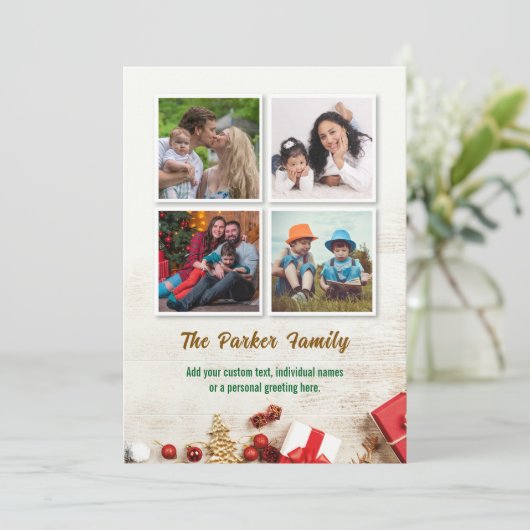 Foto Xmas feestelijke Instagram Kerst Kaart (Staand voorkant)