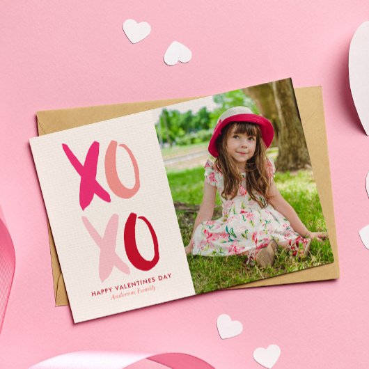Foto "XOXO"-Valentijnsdag Feestdagenkaart