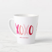 Foto "XOXO"-Valentijnsdag Latte Mok (Linkerhoek)