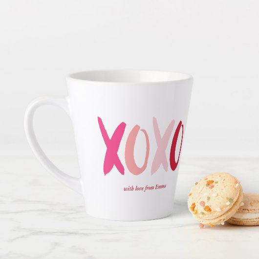 Foto "XOXO"-Valentijnsdag Latte Mok (In situ)