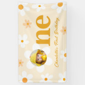 Foto Yellow Daisy Verjaardagsfeest Spandoek (Verticaal)