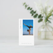 Foto Yoga docentenmeditatie modern Visitekaartje (Staand voorkant)