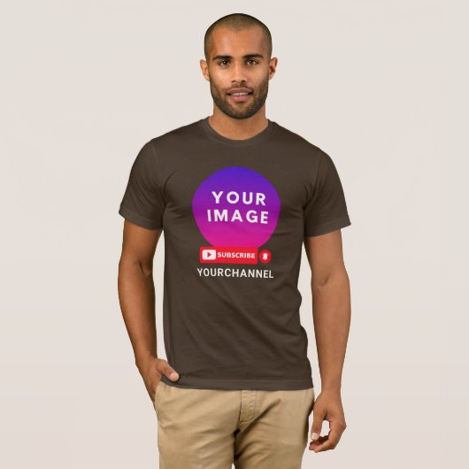 Foto YouTube-kanaalnaam toevoegen T-shirt (Voorkant volledig)