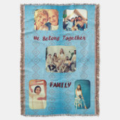 Foto Zacht Blauw Retro Diamant Deken (Voorkant Verticaal)