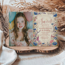 Foto Zachte Cottagecore Bloemrijke Sweet Sixteen