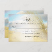 *~* Foto Zachte Dune Beach Grass - Huwelijk RSVP (Voorkant / Achterkant)