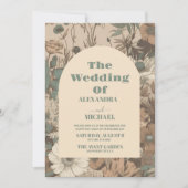 Foto Zachte gedempte aardetinten Wildflower Bruilo Kaart (Voorkant)