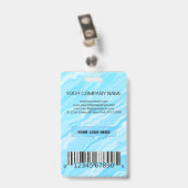 Foto Zakelijk Badge Blauwe Achtergrond (Achterkant met clip)