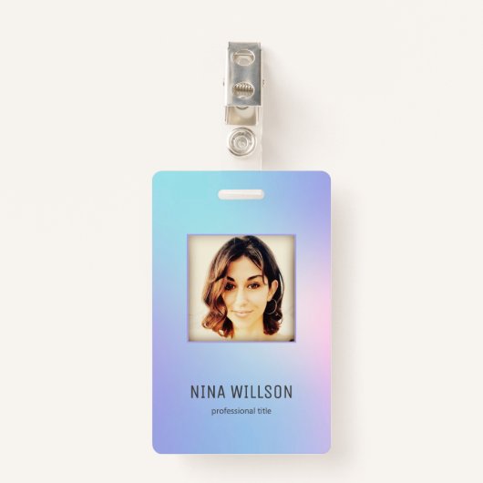 Foto Zakelijk ID Hologram Badge (Voorkant met clip)