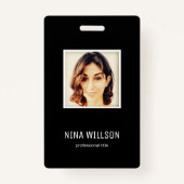 Foto Zakelijk-id op zwart Badge (Voorkant)