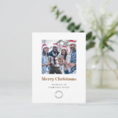 Foto Zakelijk Logo Goud Kerstmis Feestdagenkaart (Staand voorkant)