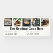 Foto Zakelijk Modern Slab Serif Minimalistisch Wit Spandoek (Horizontaal)