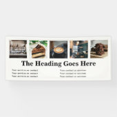 Foto Zakelijk Vet Serif Minimalistisch Wit Spandoek (Horizontaal)