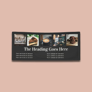 Foto Zakelijk Vintage Serif Minimalistisch Zwart Spandoek