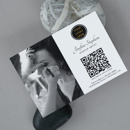 Foto Zakelijke Logo QR Code Make-up Artiest Flyer