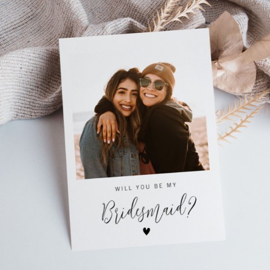 foto zal je mijn bruidsmeisje kaart zijn