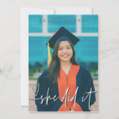 Foto Ze Heeft Het Gedaan Afstudeeruitnodiging Kaart (Voorkant)