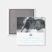 Foto Zee Turtle Beach Bruiloft Save the Date Magneet (Voorkant / Achterkant)