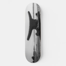 foto zee-, zwart en wit thema persoonlijk skateboard