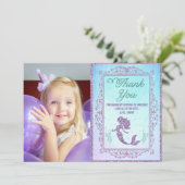 FOTO - Zeemeermin onder het Zee Dank u kaart (Staand voorkant)