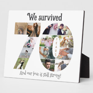 Foto zeventigjarig huwelijksjubileum fotoplaat
