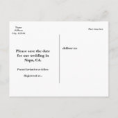 FOTO Zilver GLITTER hart SAVE THE DATE Briefkaart (Achterkant)