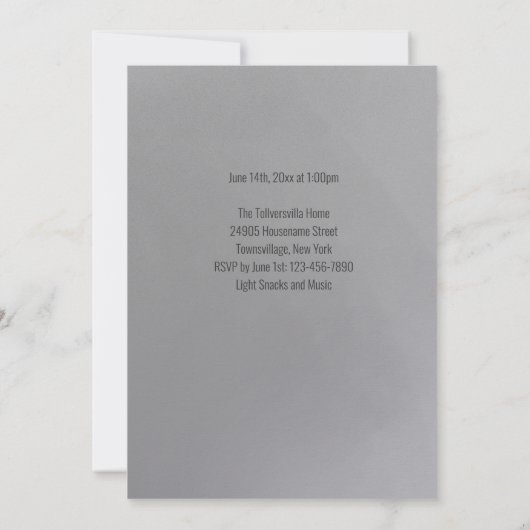 Foto Zilver PhD-graad Graduation Party Kaart (Achterkant)