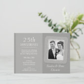 Foto Zilveren Huwelijksjubileum Uitnodiging (Staand voorkant)