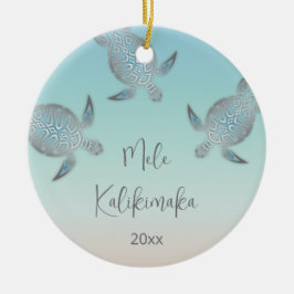 FOTO Zilveren schildpadden | Mele Kalikimaka Keramisch Ornament