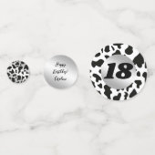 Foto & Zilveren Zwarte Koe Vlekken met Hoefijzer Confetti