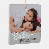 Foto Zisters personaliseren Keramisch Ornament (Rechts)