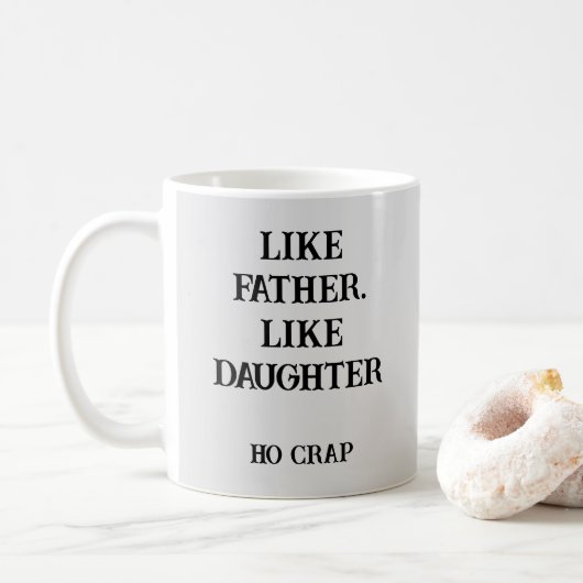 Foto Zoals Vader Zoals dochter grappige geschenken Koffiemok (Met donut)
