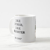 Foto Zoals Vader Zoals dochter grappige geschenken Koffiemok (Voorkant links)