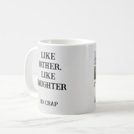 Foto Zoals Vader Zoals dochter grappige geschenken Koffiemok (Voorkant links)