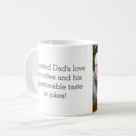 Foto zoals vader zoals dochter of zoon koffiemok (Voorkant links)