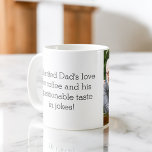 Foto zoals vader zoals dochter of zoon koffiemok<br><div class="desc">Vier de speciale band tussen vader en kind met onze hartverwarmende "Like Father Like Daughter or Son" Coffee Mok. Deze gepersonaliseerde mok legt de essentie vast van de unieke verbinding die een vader en zijn kind delen, waardoor het het perfecte geschenk is voor Vaderdag, verjaardagen of elke gelegenheid. Deze keramische...</div>