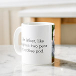 Foto zoals vader zoals dochter of zoon koffiemok<br><div class="desc">Vier de speciale band tussen vader en kind met onze hartverwarmende "Like Father Like Daughter or Son" Coffee Mok. Deze gepersonaliseerde mok legt de essentie vast van de unieke verbinding die een vader en zijn kind delen, waardoor het het perfecte geschenk is voor Vaderdag, verjaardagen of elke gelegenheid. Deze keramische...</div>