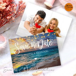 Foto Zomer Zonsondergang Tropisch Strand Bruiloft Save The Date