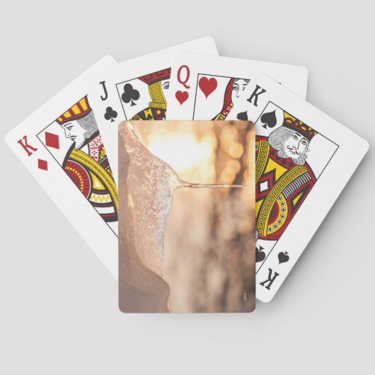 foto zon door het ijs pokerkaarten (Achterkant)