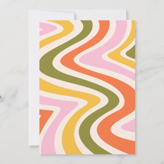 Foto Zon Regenboog Retro Boho Wavy 1e Verjaardag Kaart (Achterkant)