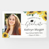 Foto zonnebloem Eucalyptus Leaves Gradution Party Spandoek (Horizontaal)