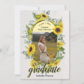 Foto Zonnebloem Script Afstuderen Aankondiging (Voorkant)