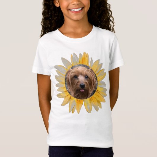 Foto Zonnebloem, speciaal aangepast T-shirt (Voorkant)