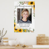 Foto Zonnebloem Welkomstbord Aandenken Poster (Keuken)